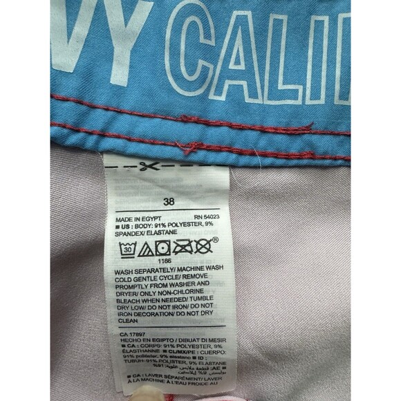 Old‎ Navy California Swimming Suit Trunks Men’s Size 38 Red Board Shorts - Picture 5 of 7